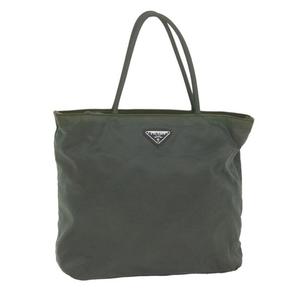 PRADA Hand Bag Nylon Khaki Auth - Picture 1 of 16